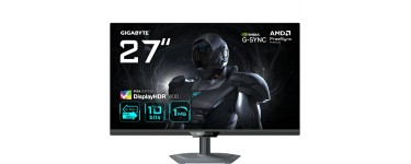 Amazon: Écran PC 27" Gigabyte G27U - 4K 160Hz/FHD 320Hz à 184,99€ (au lieu de 251,50€)