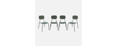 Sweeek: Lot de 4 chaises de jardin aluminium kaki à 143,99€ (au lieu de 239,99€)