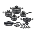 LIDL: GSW Set de casseroles Milano Nero - 9 pièces, induction, sans PFAS à 69,99€ (au lieu de 229€)