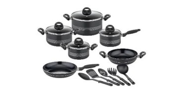 LIDL: GSW Set de casseroles Milano Nero - 9 pièces, induction, sans PFAS à 69,99€ (au lieu de 229€)