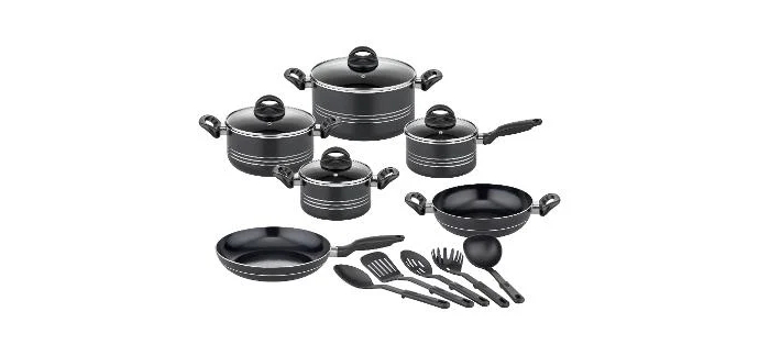 LIDL: GSW Set de casseroles Milano Nero - 9 pièces, induction, sans PFAS à 69,99€ (au lieu de 229€)