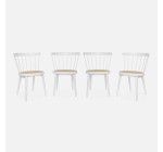 Sweeek: Lot de 4 chaises blanches en bois et cannage à 174,99€ (au lieu de 349,99€)