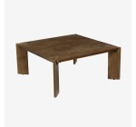 Sweeek: Table basse exotique carrée bois massif 80cm noyer à 75€ (au lieu de 149,99€)