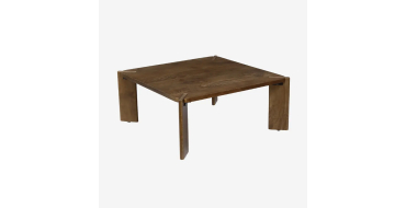 Sweeek: Table basse exotique carr&eacute;e bois massif 80cm noyer &agrave; 75&euro; (au lieu de 149,99&euro;)