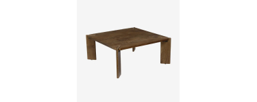 Sweeek: Table basse exotique carrée bois massif 80cm noyer à 75€ (au lieu de 149,99€)