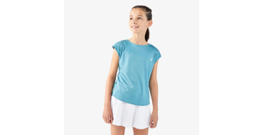 Decathlon: KUIKMA T-shirt de tennis fille TTS SOFT F Turquoise &agrave; 2,99&euro; (au lieu de 7,99&euro;)