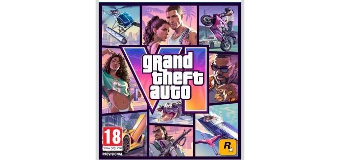 Amazon: Grand Theft Auto VI (GTA 6) - Édition Standard PS5 et Xbox Series X/S à 60€ (au lieu de 79,99€)