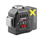 LIDL: PARKSIDE PERFORMANCE® Niveau laser en croix sans fil PKLLP 3360 A1 - 3 lasers 360°, vert, 30 m à 49,