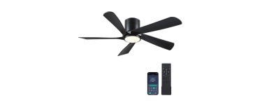 Amazon: Ventilateur de plafond Kviflon 137 cm avec lumière LED, contrôle app et télécommande à 69,99€
