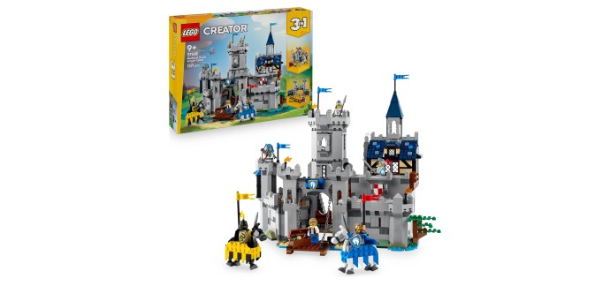 Amazon: LEGO® Creator 3-en-1 Le Château Médiéval des Chevaliers (31168) à 73,14€ (au lieu de 85,06€)