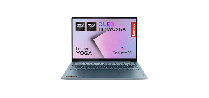 Amazon: [Prime] PC Portable 14" Lenovo Yoga Slim 7 - Ryzen AI 7, 32Go RAM, 1To SSD, Tidal Teal à 849,99€