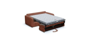 Cdiscount: Canap&eacute; convertible express 3 places TOM - Velours c&ocirc;tel&eacute; terracotta - 185x100x87 cm &agrave; 789,99&euro;