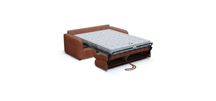Cdiscount: Canapé convertible express 3 places TOM - Velours côtelé terracotta - 185x100x87 cm à 789,99€