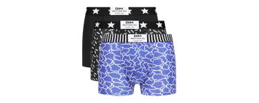 Amazon: Lot de 3 boxers Dim - Vibes Coton Stretch, S à XXL à 15€ (au lieu de 29,96€)