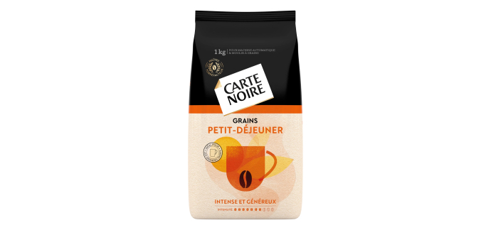 Amazon: Café en Grains Carte Noire Petit Déjeuner - Intense et Généreux, 1 kg à 12,90€ (au lieu de 16,76€)