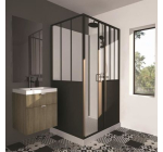 Cdiscount: Cabine de douche rectangulaire GELCO - Mitigeur mécanique, style industriel, noir à 699,99€