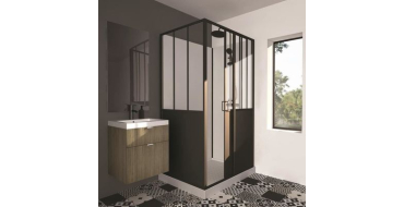 Cdiscount: Cabine de douche rectangulaire GELCO - Mitigeur m&eacute;canique, style industriel, noir &agrave; 699,99&euro;