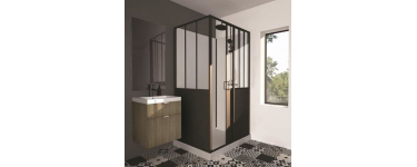 Cdiscount: Cabine de douche rectangulaire GELCO - Mitigeur mécanique, style industriel, noir à 699,99€