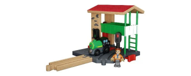 LIDL: PLAYTIVE Extension ferroviaire en bois - Cabine d'aiguillage à 10,49€ (au lieu de 14,99€)