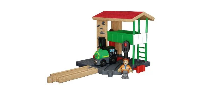 LIDL: PLAYTIVE Extension ferroviaire en bois - Cabine d'aiguillage à 10,49€ (au lieu de 14,99€)