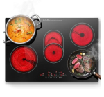 Cdiscount: Plaque vitrocéramique 5 feux - 77cm, 8500W, commande tactile à 129,99€ (au lieu de 199,99€)