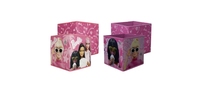 LIDL: BARBIE Lot de 2 boîtes de rangement 30x30x30 cm à 4,79€ (au lieu de 18,99€)