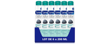 Amazon: 6 Déodorants Sanex spray Natur Protect Pierre d’Alun Extra Efficacy 48 - sans alcool, 6 x 200ml à 10