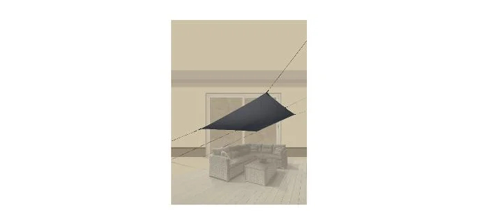 LIDL: LIVARNO Voile d'ombrage anthracite 300x200 cm à 10,99€ (au lieu de 21,99€)