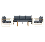 Cdiscount: Salon de jardin PUERTO - Aluminium effet bois, 5 personnes à 449,99€ (au lieu de 689,99€)