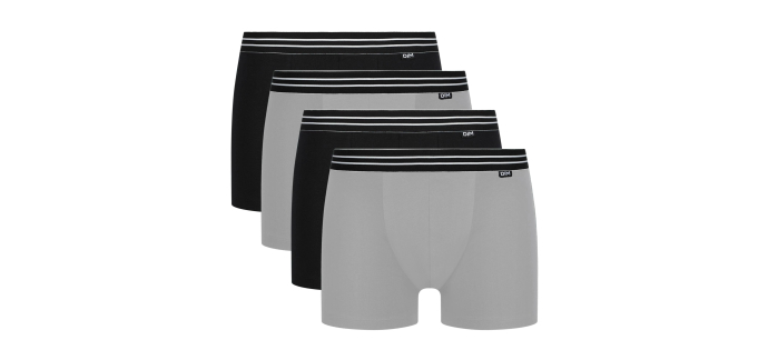 Amazon: Lot de 4 boxers Ecodim Coton Stretch Dim - XS à XXL à 13,20€ (au lieu de 20,70€)
