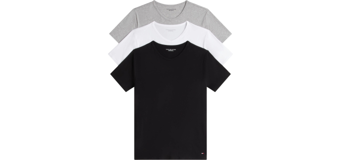 Amazon: Lot de 3 tee-shirts Tommy Hilfiger homme à 22,80€ (au lieu de 37,65€)