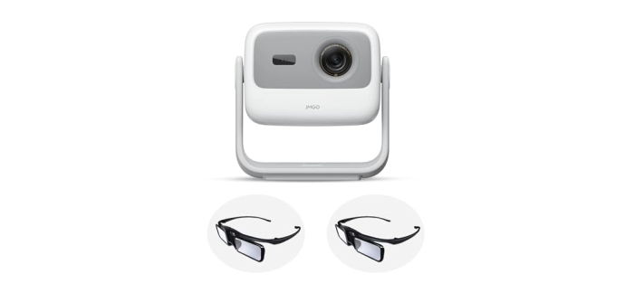 Amazon: Videoprojecteur JMGO N1S 4K Mini + 2 lunettes 3D actives à 748,50€ (au lieu de 859€)