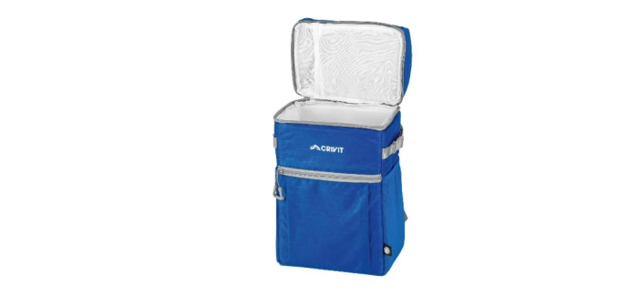 LIDL: Sac à dos glacière Crivit - 10L, bleu ou gris à 8,99€ (au lieu de 14,99€)