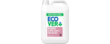 Amazon: Bidon de 5L de Lessive Liquide Ecover - Laine & Linge Délicat, Parfum Nénuphar & Melon Vert à 13,94€
