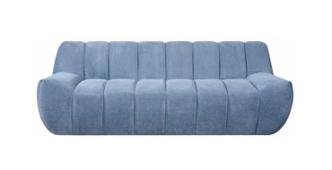 Conforama: Canapé droit fixe Diva 3 places - Velours côtelé, mousse 30 kg/m³, ressorts ensachés à 217,58€