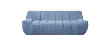 Conforama: Canapé droit fixe Diva 3 places - Velours côtelé, mousse 30 kg/m³, ressorts ensachés à 217,58€