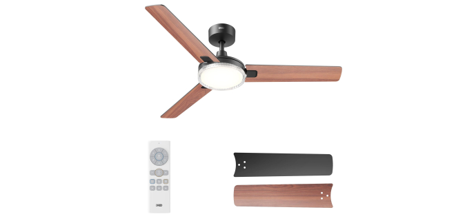 Amazon: Ventilateur de plafond Dreo 132cm - Moteur DC, LED dimmable 6 niveaux, 6 vitesses à 99,99€