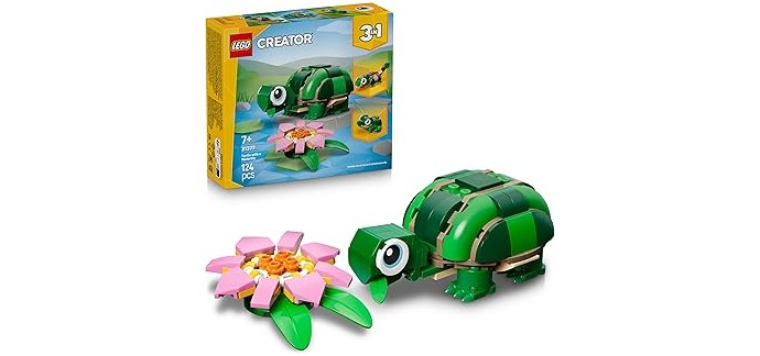 Amazon: LEGO® Creator La Tortue et la Fleur de Nénuphar (31377) à 7,99€ (au lieu de 9,99€)