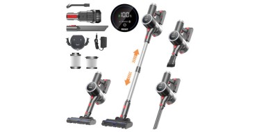 JoyBuy: Aspirateur sans fil Prasky 6-en-1 - 45 min autonomie, écran LED à 59,24€ (au lieu de 149,91€)