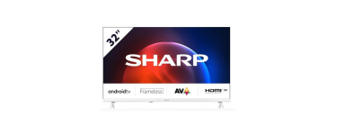 JoyBuy: SHARP Téléviseur Android TV HDR sans cadre Blanc 32" à 129,99€ (au lieu de 229,99€)