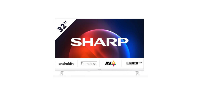JoyBuy: SHARP Téléviseur Android TV HDR sans cadre Blanc 32" à 129,99€ (au lieu de 229,99€)