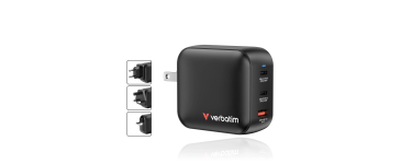 Amazon: Chargeur Verbatim Mini GaN 100W - 3 ports (2x USB-C, 1x USB-A) à 19,92€ (au lieu de 57,91€)