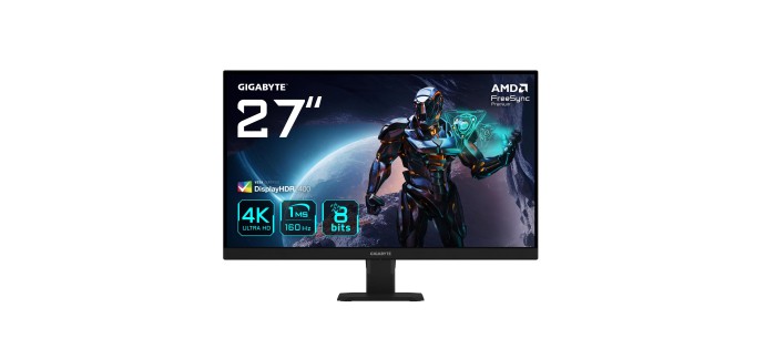 Amazon: Ecran PC Gigabyte GS27U 27" UHD - 160Hz, 1ms, HDR400 à 194,80€ (au lieu de 246,86€)