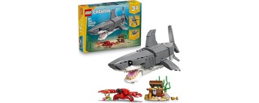 Amazon: LEGO® Creator 3-en-1 Le Redoutable Requin (31381) à 23,9€ (au lieu de 34,99€)