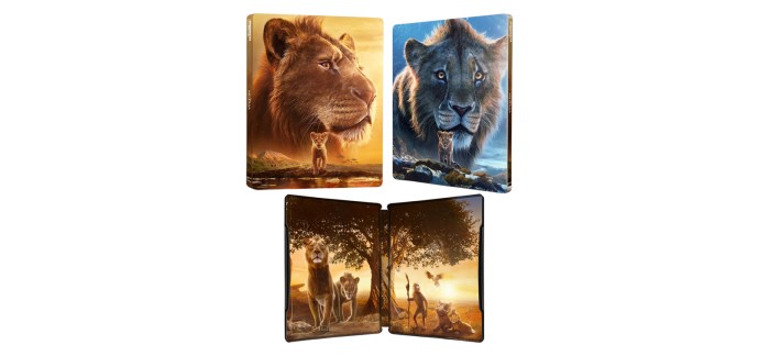 Fnac: Mufasa Le Roi Lion 4K Steelbook (Blu-ray 4K) à 17,50€ (au lieu de 35,01€)