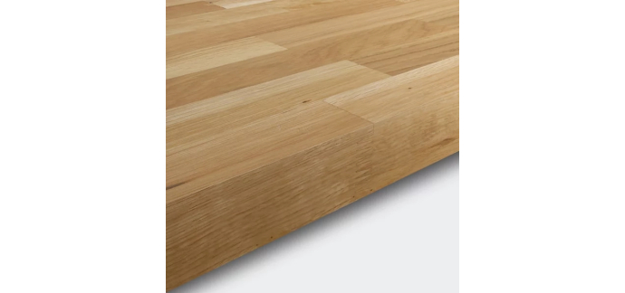 Brico Depôt: Plan de travail chêne massif 300x62x4 cm à 125€ (au lieu de 250€)