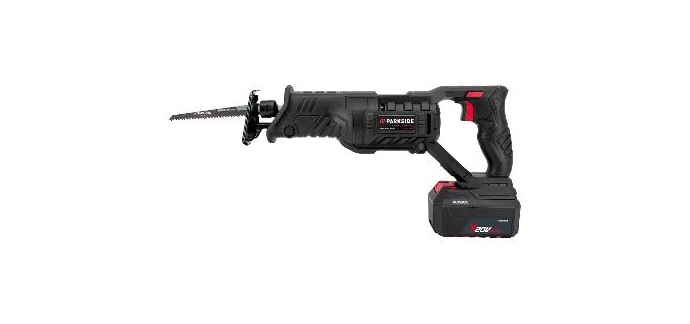 LIDL: PARKSIDE PERFORMANCE Set scie sabre sans fil PSSAP 20-Li E5 + Batterie + Chargeur à 74,99€