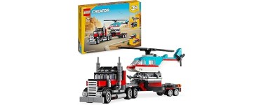 Amazon: LEGO® Creator 3-en-1 Camion plateau avec hélicoptère (31146) à 13€ (au lieu de 19,99€)