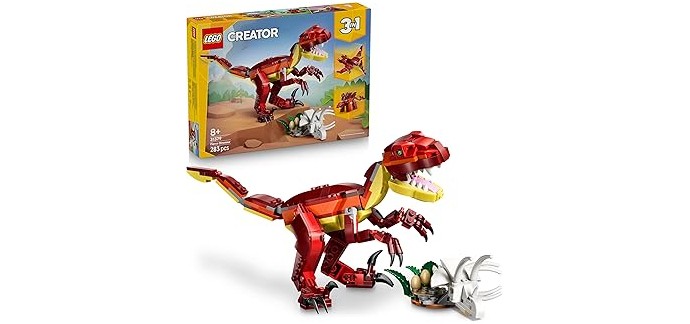 Amazon: LEGO® Creator 3-en-1 Le Dinosaure Féroce (31379) à 17€ (au lieu de 24,99€)