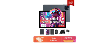 JoyBuy: TABWEE T90 Tablette 11" Android 16, 24 Go RAM, 128 Go ROM, 5G, stylet/clavier à 99,99€